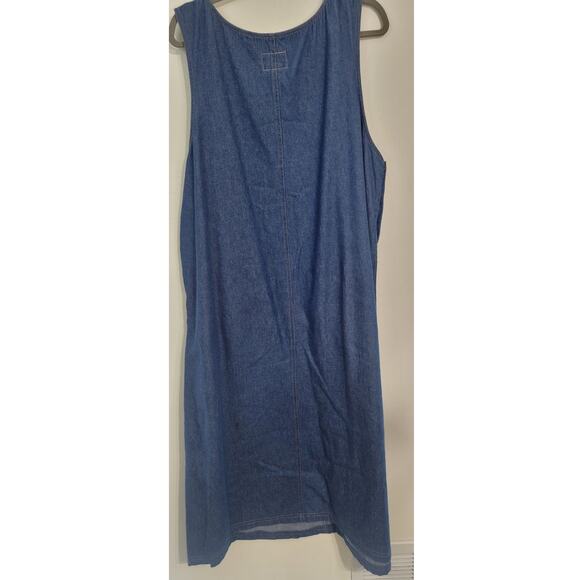 Susan Bristol Jean Dress Womens X-Large Knee Length Dark Blue Denim Vintage - Picture 4 of 8